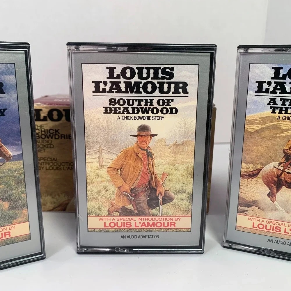 Louis L'Amour - The Chick Bowdrie Box Set Audio Book 3 Cassette Tapes‎